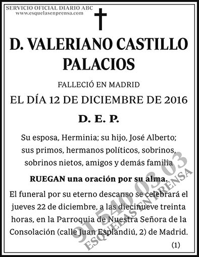 Valeriano Castillo Palacios